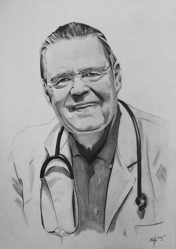 Portrait zeichnen lassen als Einzelportrait