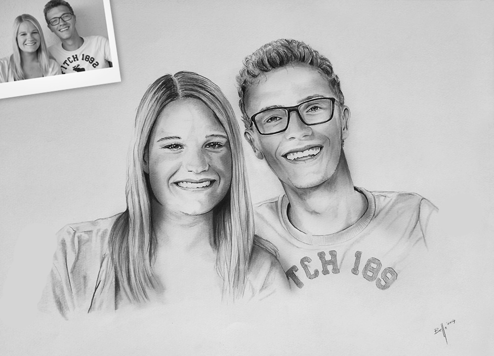 Portrait vom Foto als Paarportrait
