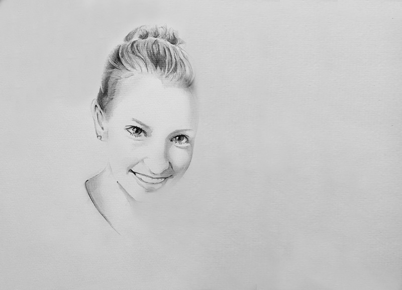 Skizze einer Portraitzeichnung