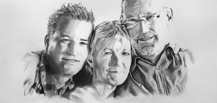Portraitzeichnung nach Ihrer individuellen Fotovorlage - foto-realistisch!